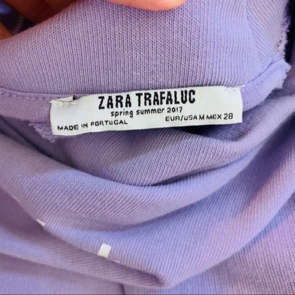 Zara Open Back Sweater Sz MEDIUM Lavender 1431 - Picture 8 of 8
